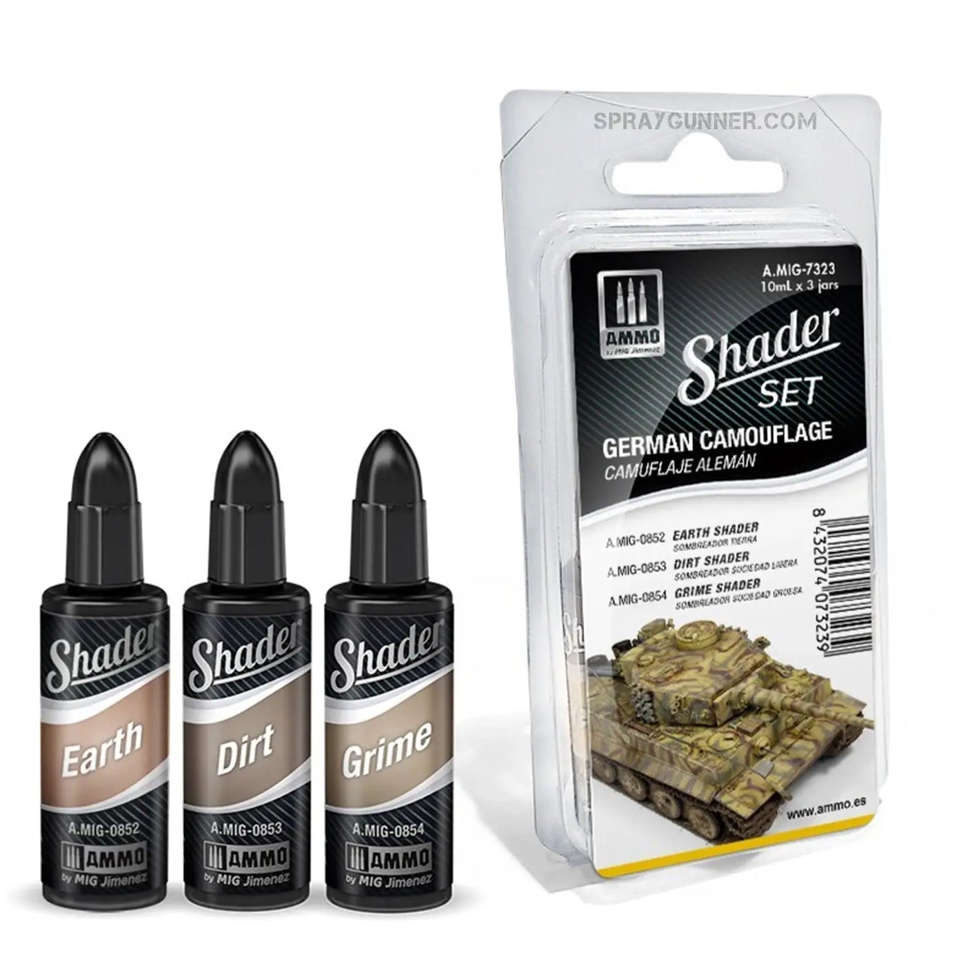 AMMO by MIG MATT SHADER Set German Camouflage