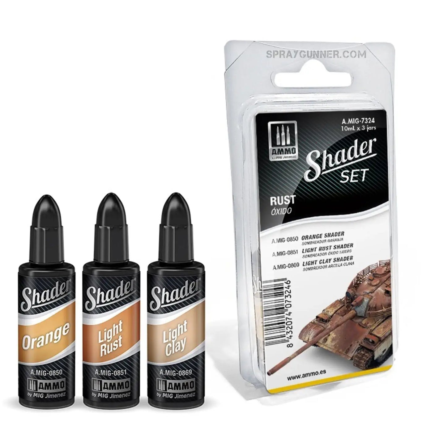 AMMO by MIG MATT SHADER Set Rust