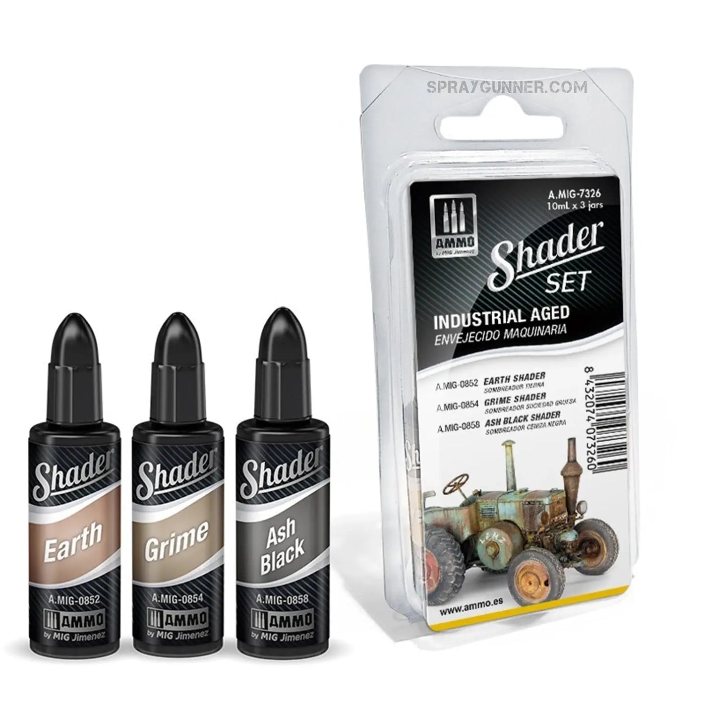 AMMO by MIG MATT SHADER Set Industrial Aged