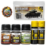 AMMO by MIG Weathering Starter Sets Fury Sherman Set with ATOM - SprayGunner