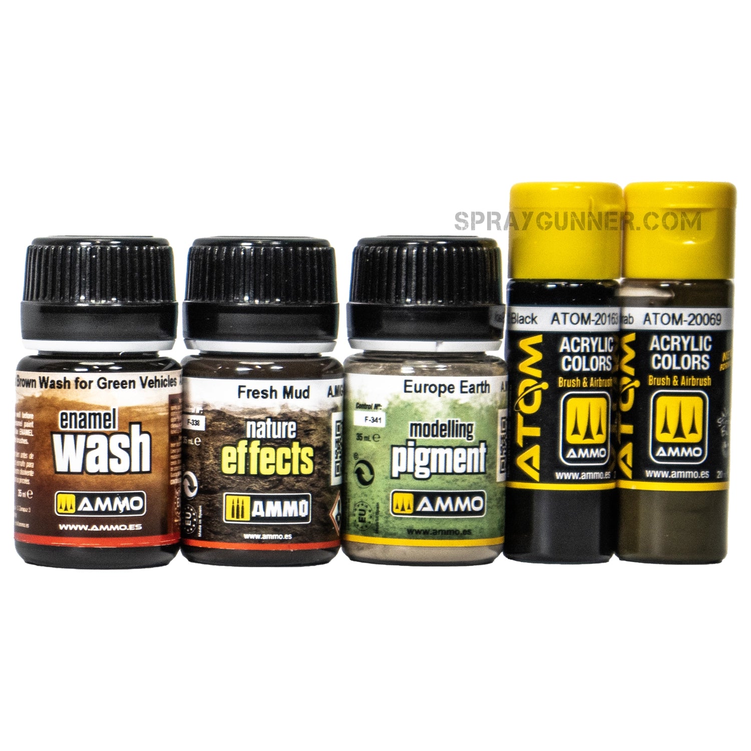 AMMO by MIG Weathering Starter Sets Fury Sherman Set with ATOM - SprayGunner