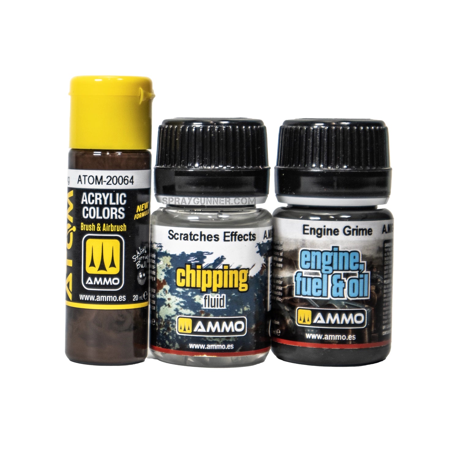 AMMO by MIG Chipping Set for Mechas with ATOM paint - SprayGunner