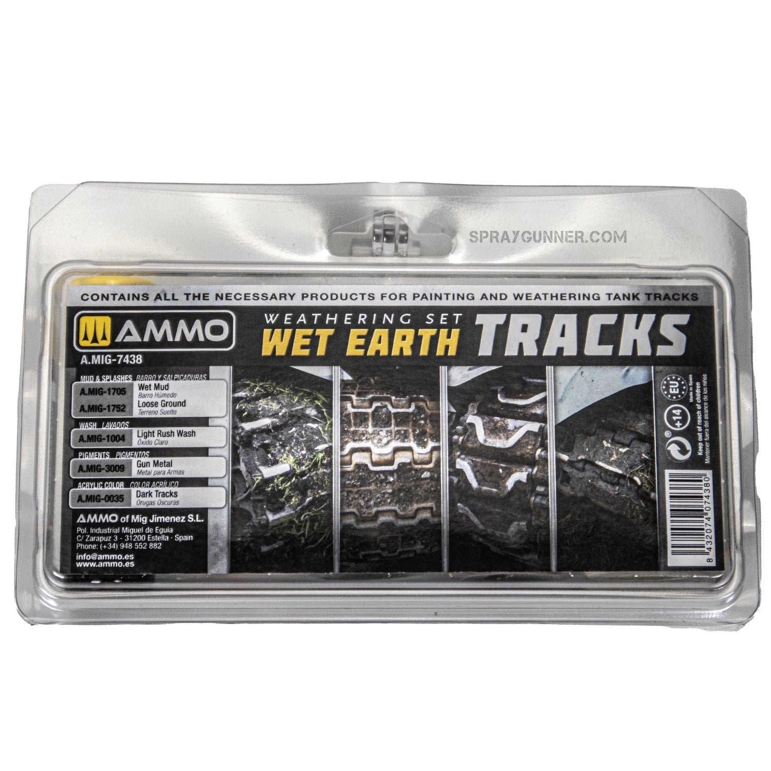 AMMO by MIG Wet Earth Tracks with ATOM paint - SprayGunner