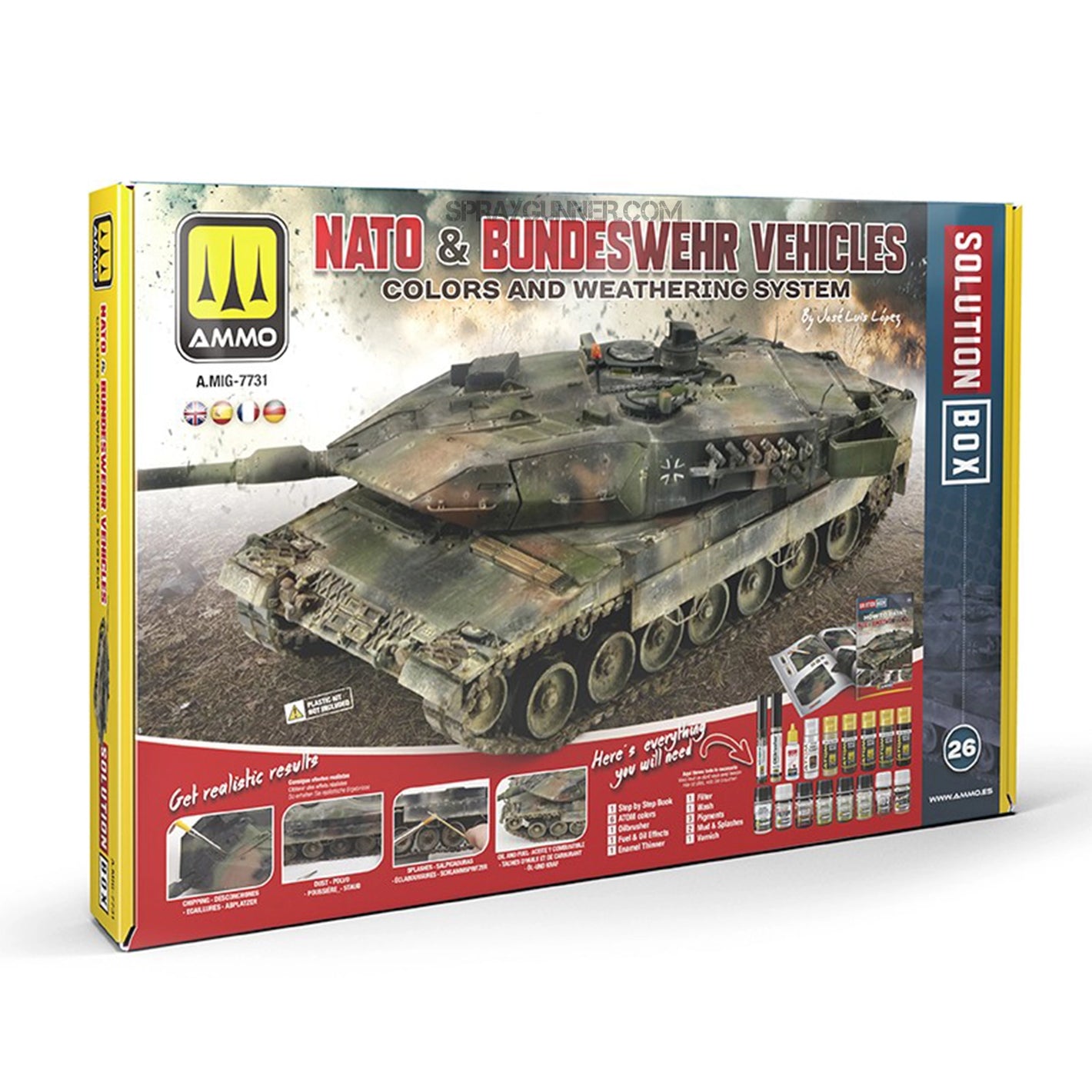Ammo By Mig SOLUTION BOX 26 – NATO & BUNDESWEHR Vehicles - Colors and Weathering System - SprayGunner