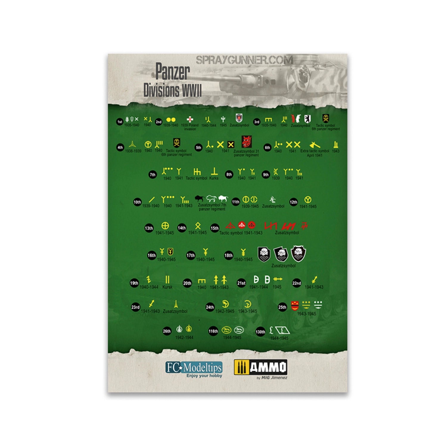 AMMO by MIG Decal Sheets - Panzer Divisions WWII Decals 1/35 - SprayGunner