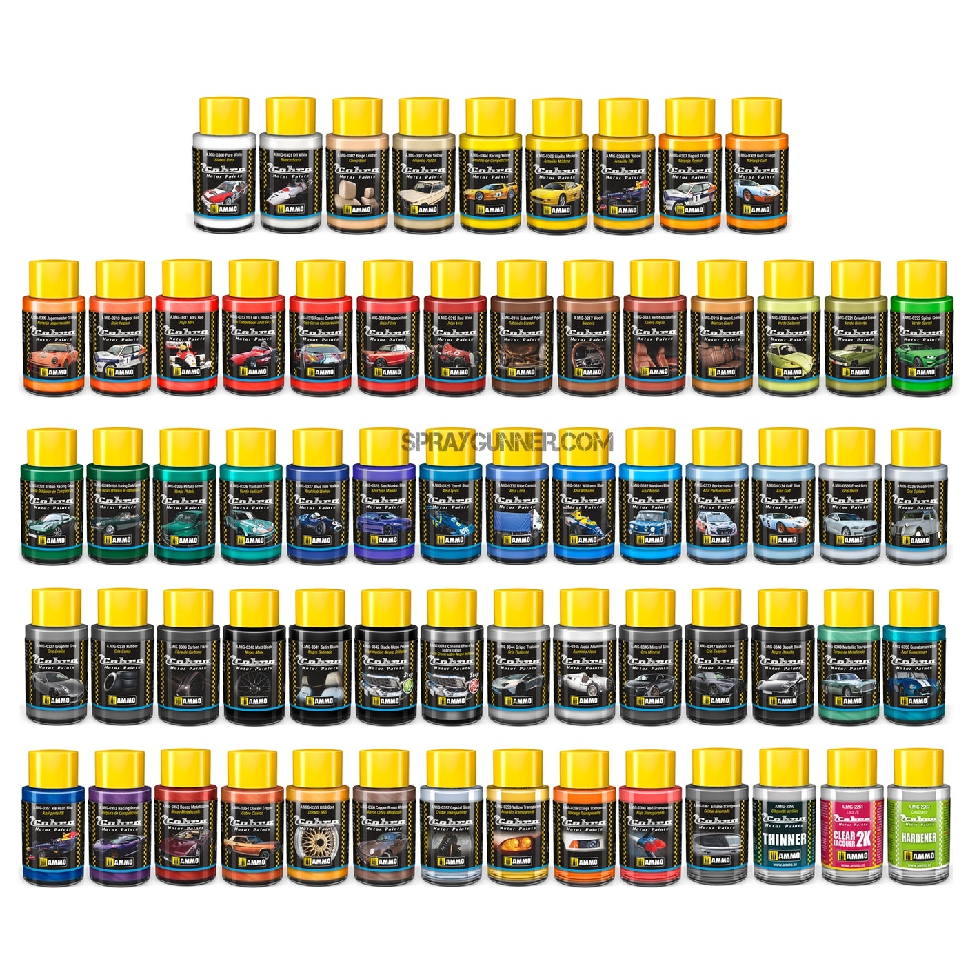 AMMO by MIG COBRA MOTORS entire paint collection + Bonus Rack! - SprayGunner