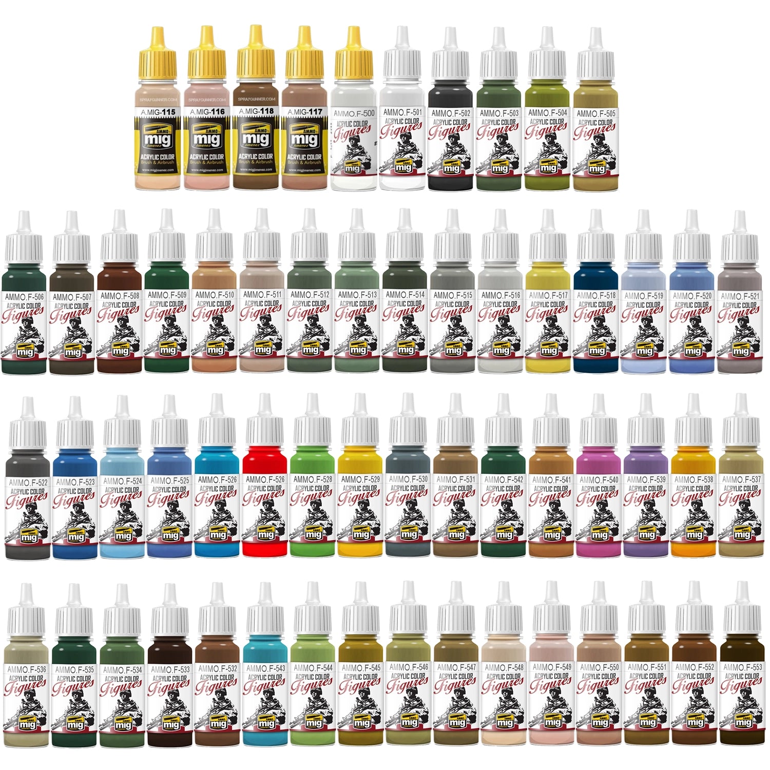 AMMO by MIG Figure Collection Paint Set - SprayGunner