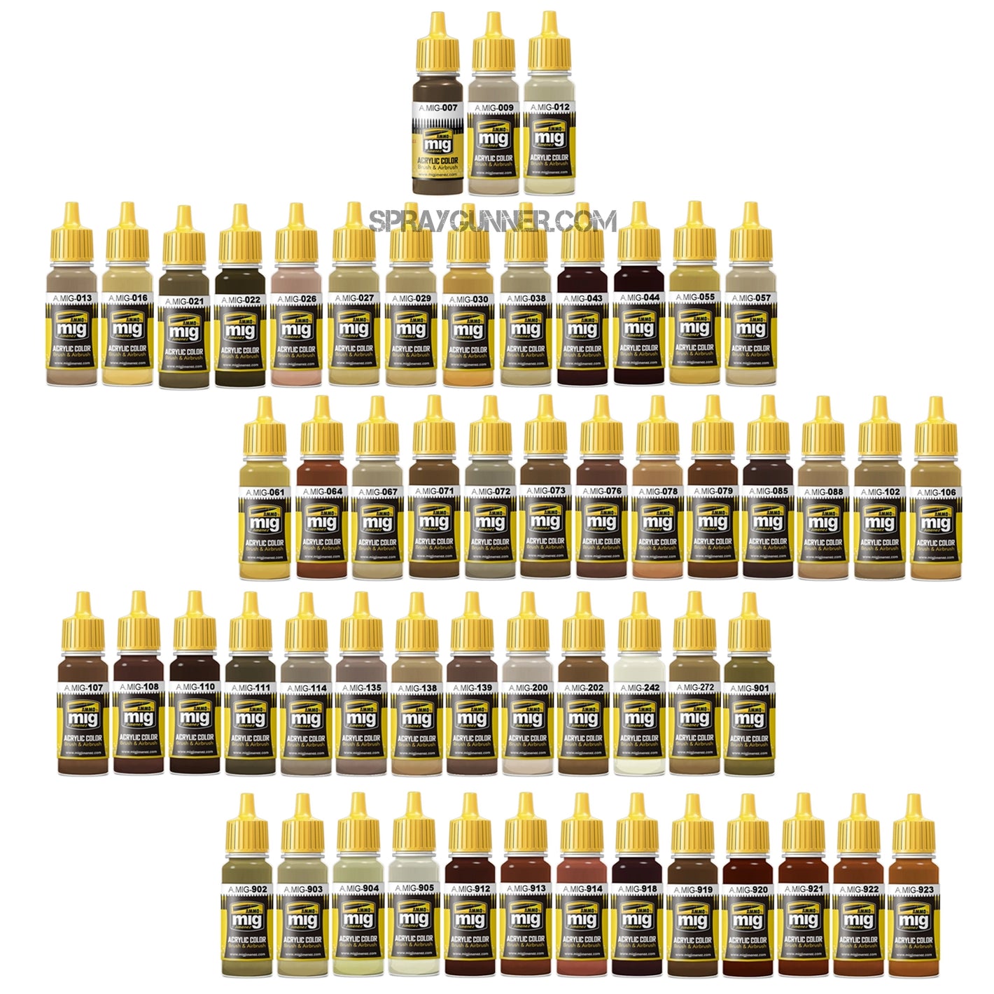 AMMO by MIG Tan/Brown Collection Paint Set - SprayGunner