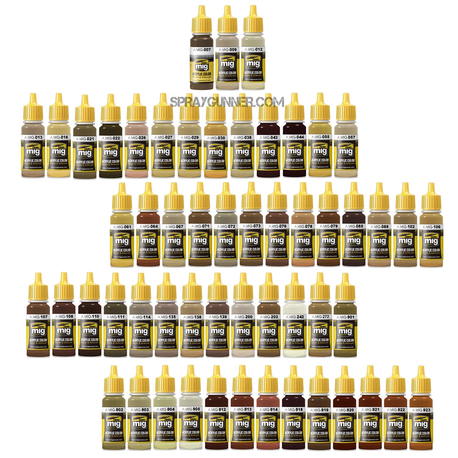 AMMO by MIG Tan/Brown Collection Paint Set - SprayGunner