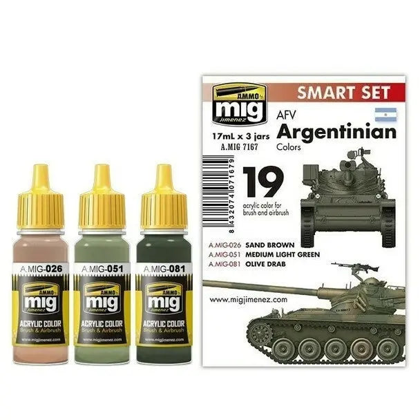 AMMO by MIG Acrylic Sets - AFV ARGENTINIAN COLORS - SprayGunner