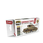 AMMO by MIG Acrylic Sets - Set Sherman Tanks Vol. 1 (WWII Commonwealth) - SprayGunner