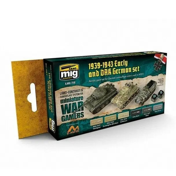 AMMO by MIG Acrylic Sets - WARGAME EARLY AND DAK GERMAN SET - SprayGunner