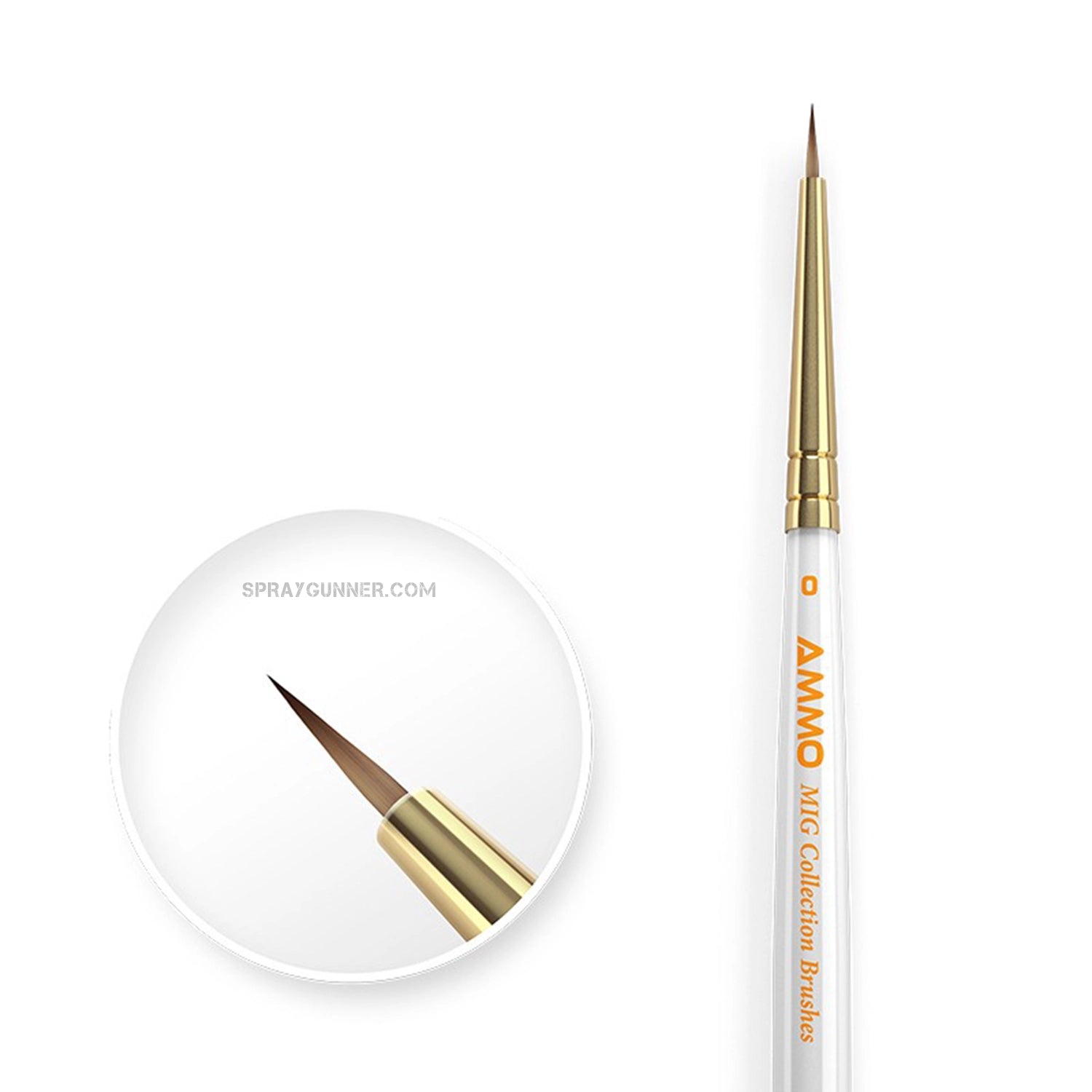 AMMO by MIG Collection Brushes - Conical Ø0 Brush AMMO by Mig Jimenez at SprayGunner