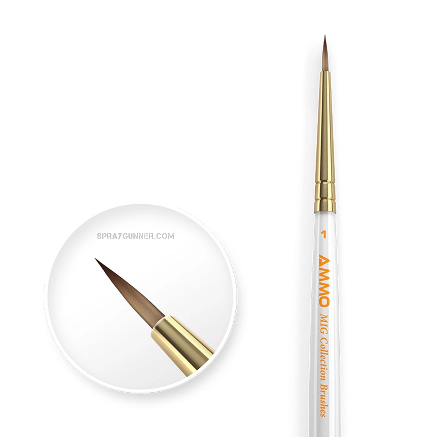 AMMO by MIG Collection Brushes - Conical Ø1 Brush AMMO by Mig Jimenez at SprayGunner