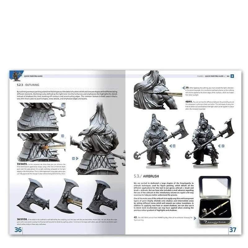 AMMO by MIG Publications - ENCYCLOPEDIA OF FIGURES MODELLING TECHNIQUES VOL. 0 - QUICK GUIDE FOR PAINTING (English) - SprayGunner