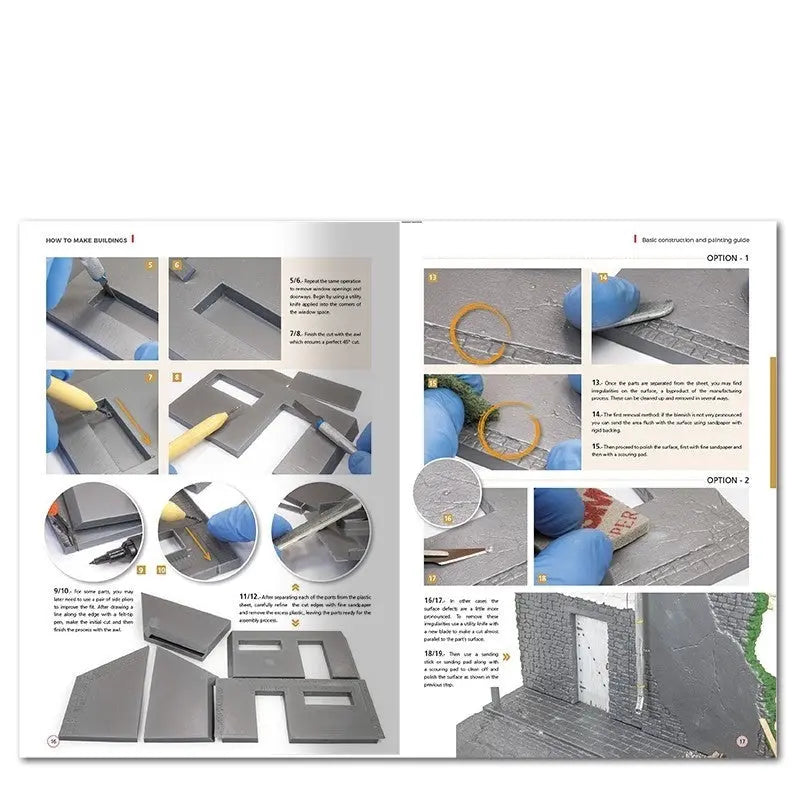 AMMO by MIG Publications - HOW TO MAKE BUILDINGS. BASIC CONSTRUCTION AND PAINTING GUIDE (English) - SprayGunner