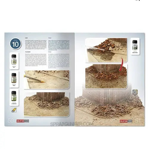 AMMO by MIG Publications - How to Paint Brick Buildings. Colors & Weathering System Solution Book (Multilingual) AMMO by Mig Jimenez