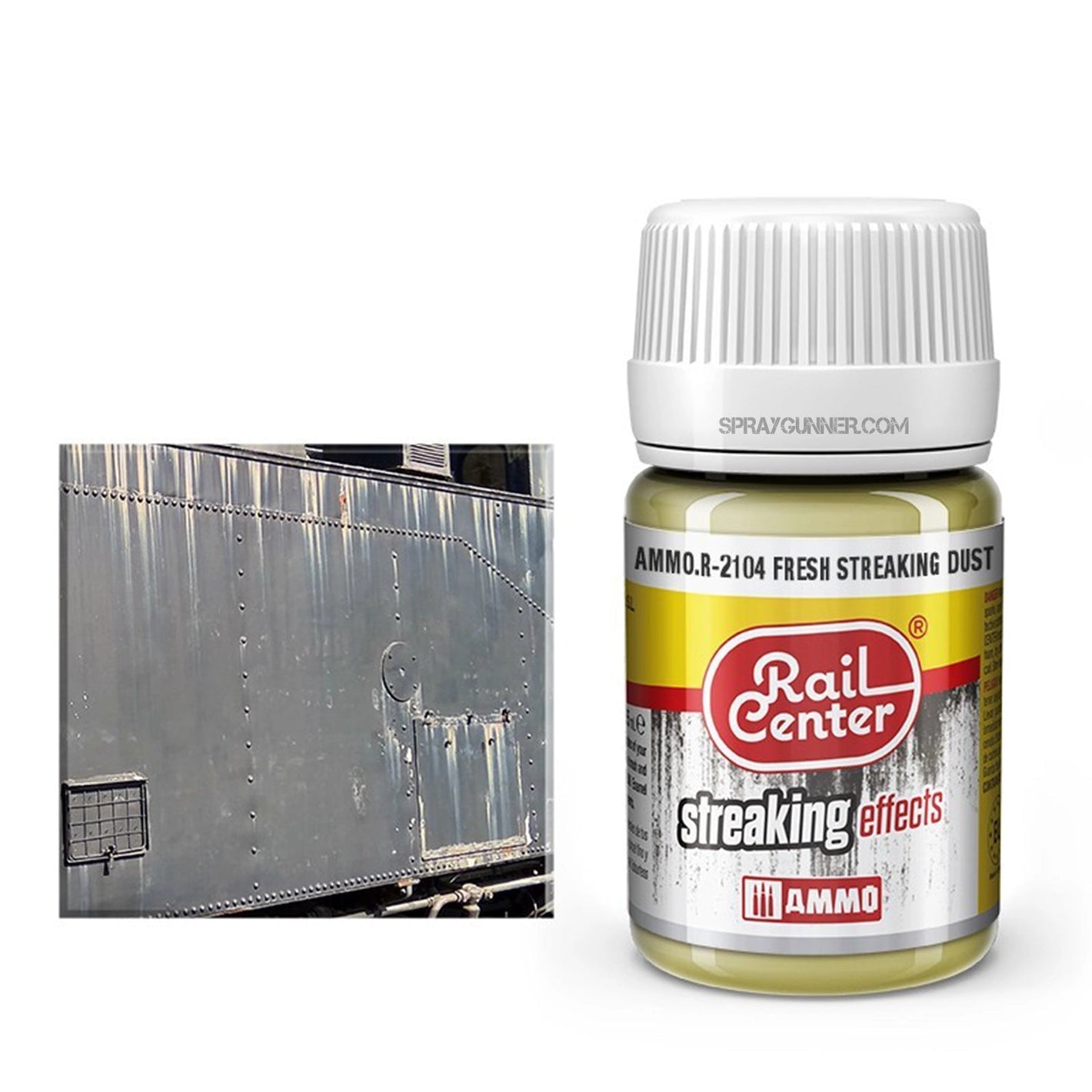 AMMO by MIG Rail Center Streaking Effects- Fresh Streaking Dust (35 mL) AMMO by Mig Jimenez at SprayGunner