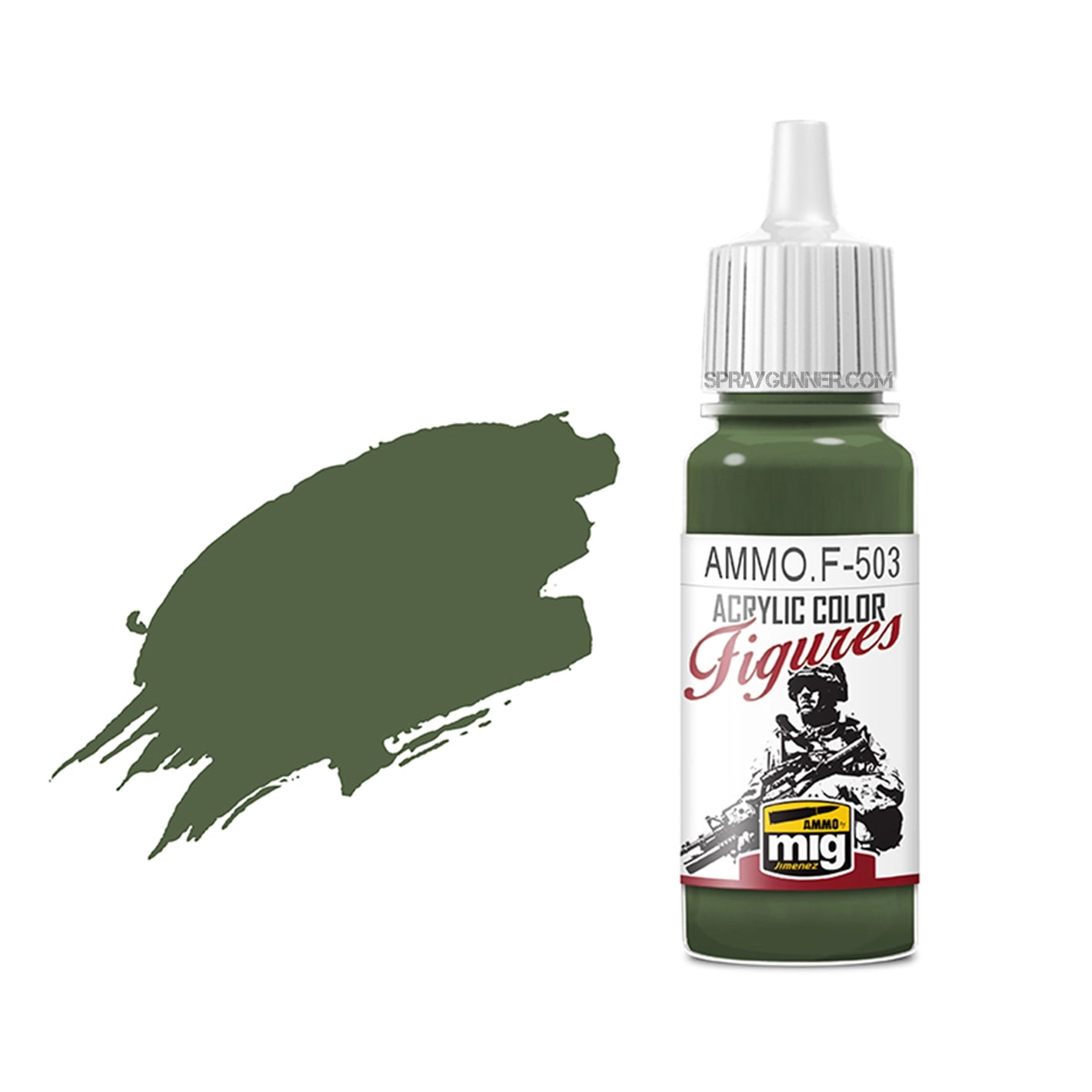 AMMO by MIG Acrylic for Figures - Dark Olive Green FS-34130 - SprayGunner