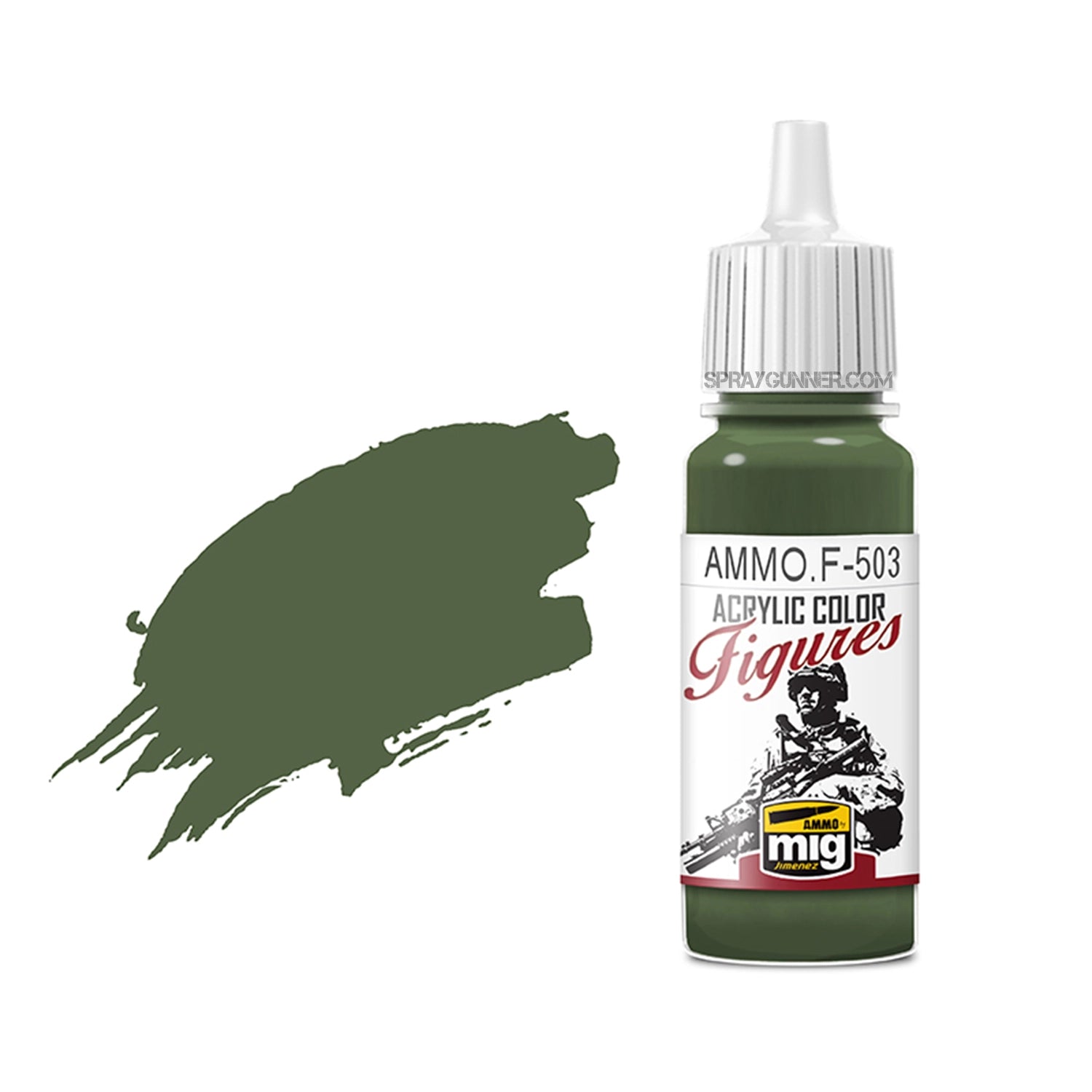 AMMO by MIG Acrylic for Figures - Dark Olive Green FS-34130 - SprayGunner