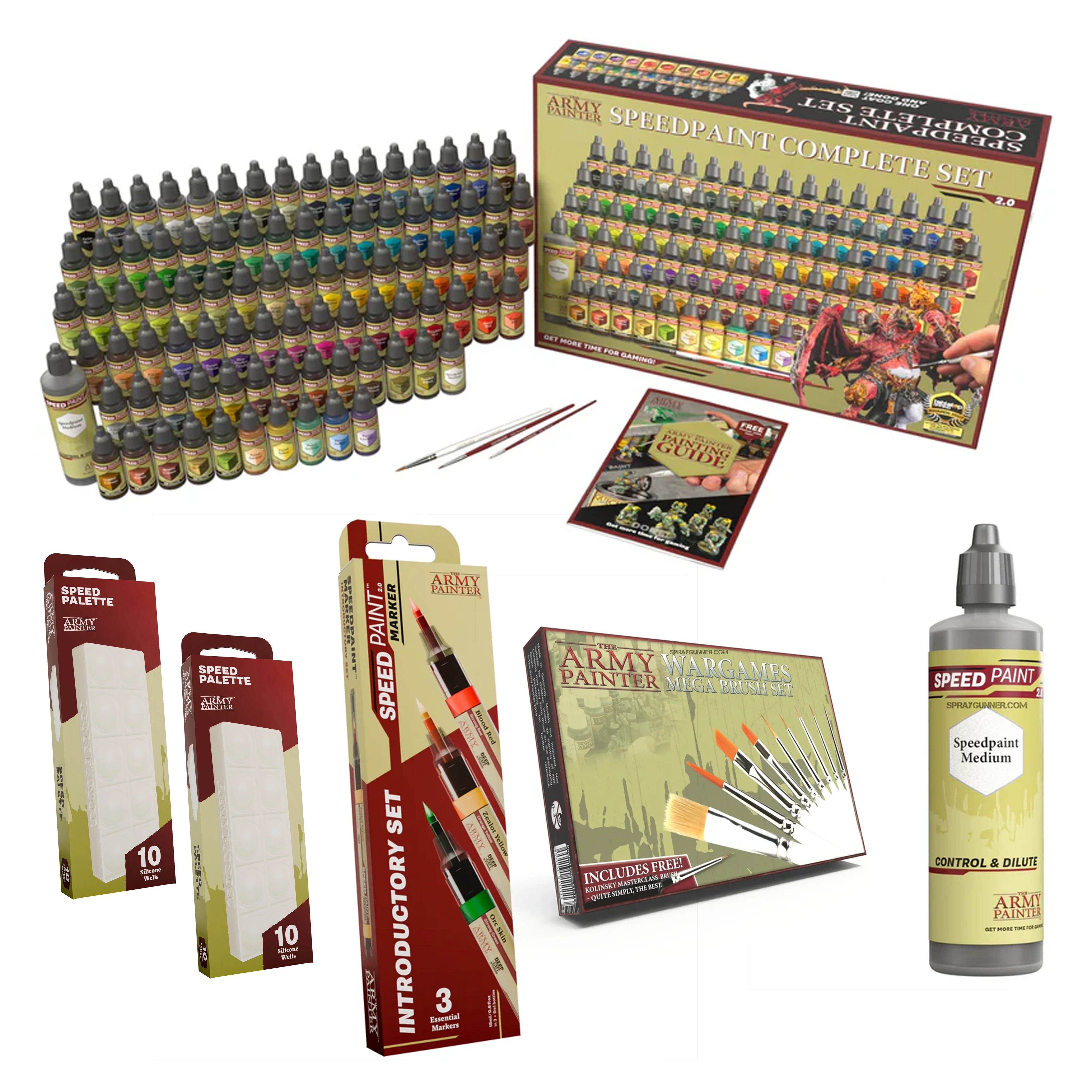 The Army Painter Speedpaint Master Bundle – Complete Set, Markers, Bru