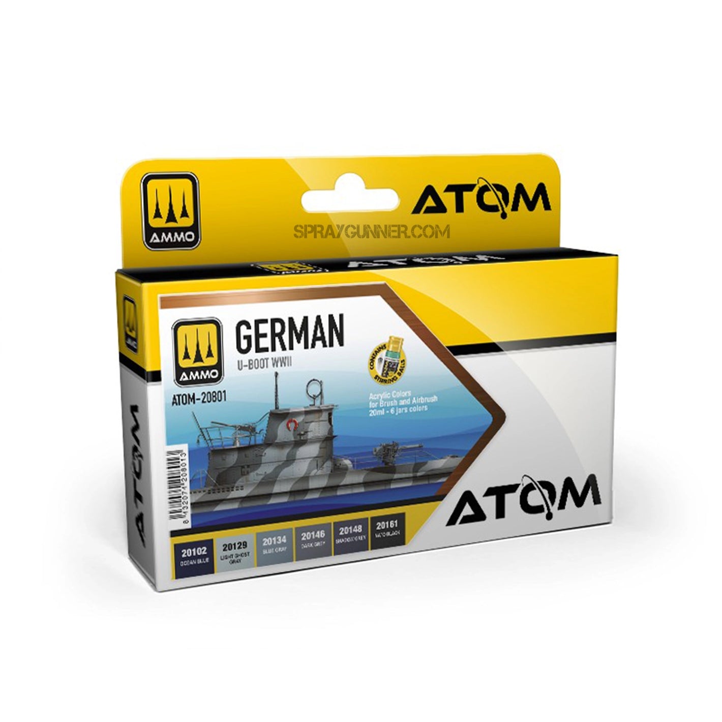 ATOM German U-BOOT WWII Colors Set - SprayGunner