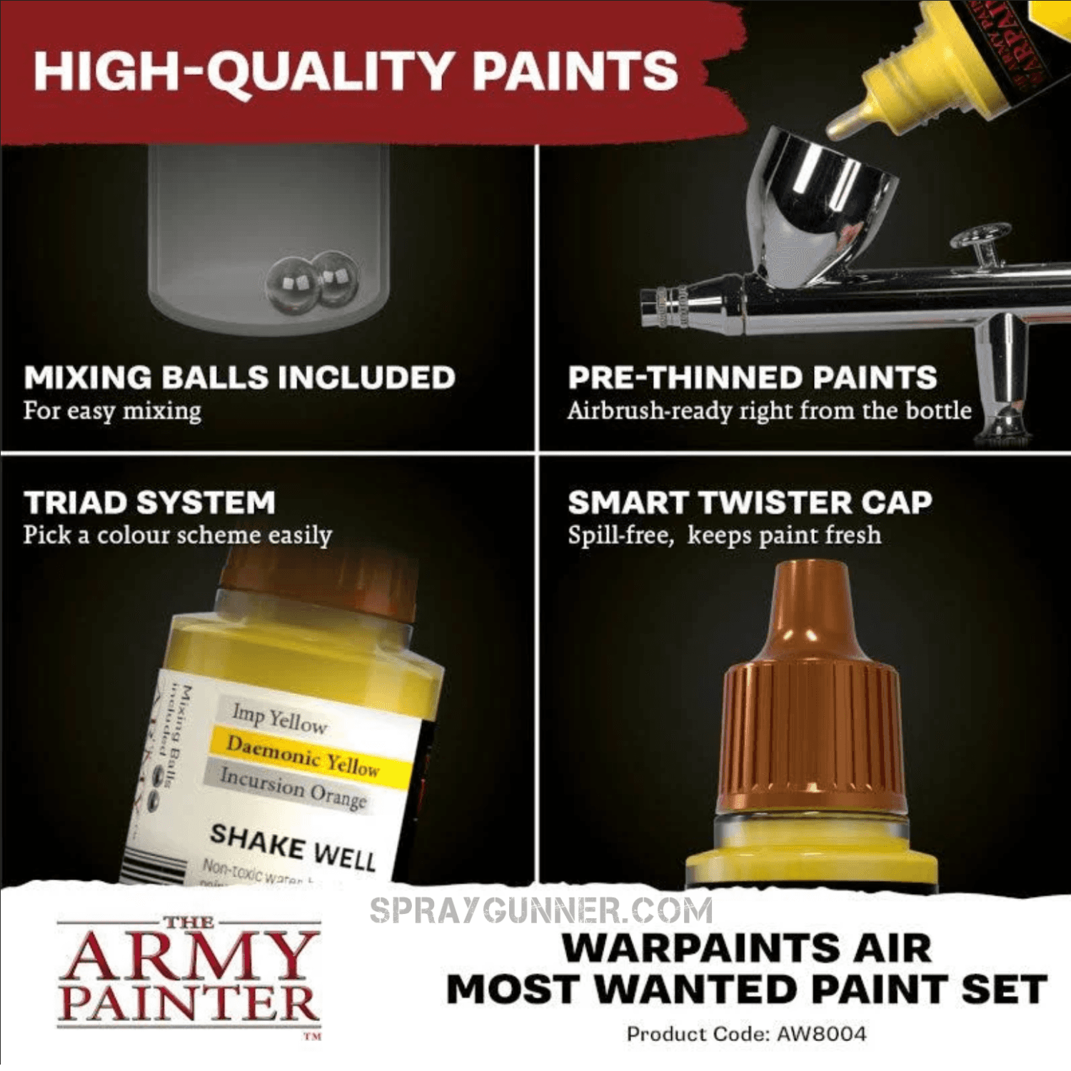 THE ARMY PAINTER: Warpaints Air Most Wanted Set - SprayGunner