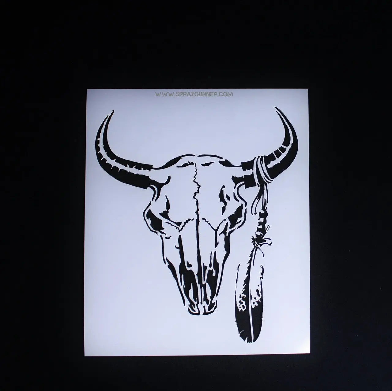 Air Shot Stencil: Cow Skull - SprayGunner