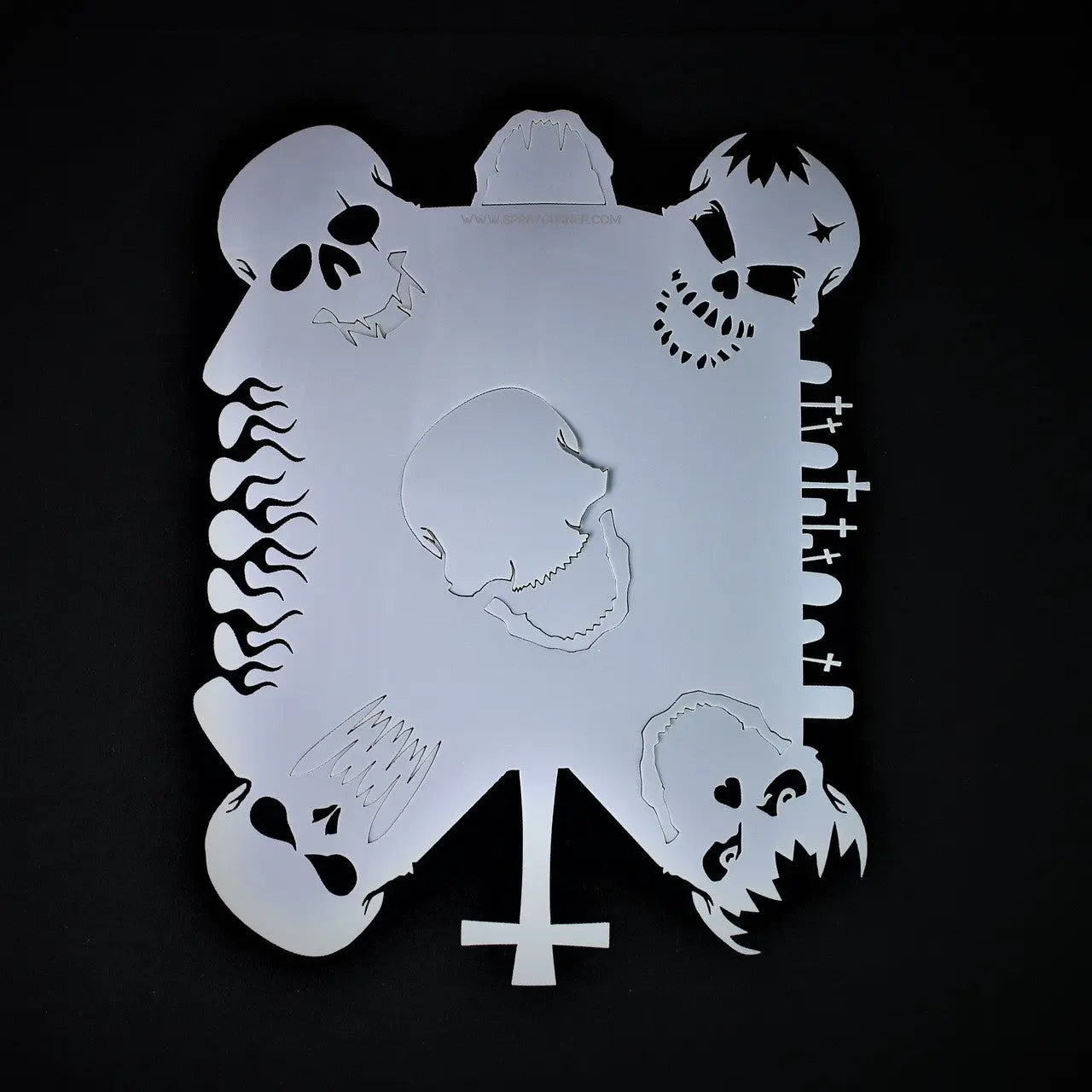 Air Shot Stencil: Skull 17 - SprayGunner