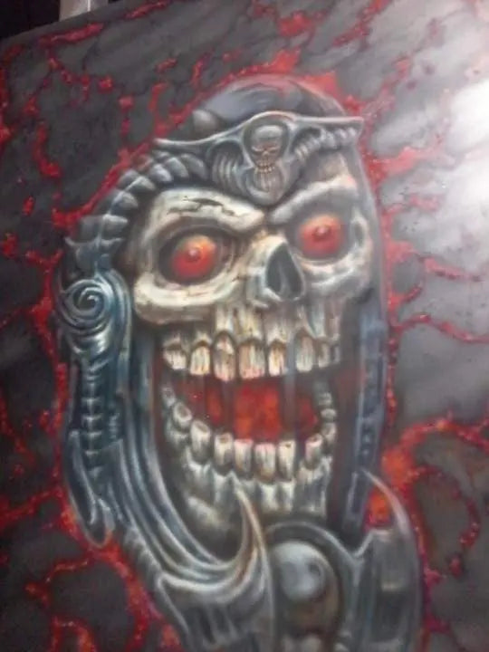 Air Shot Stencil: Skull 54 - SprayGunner