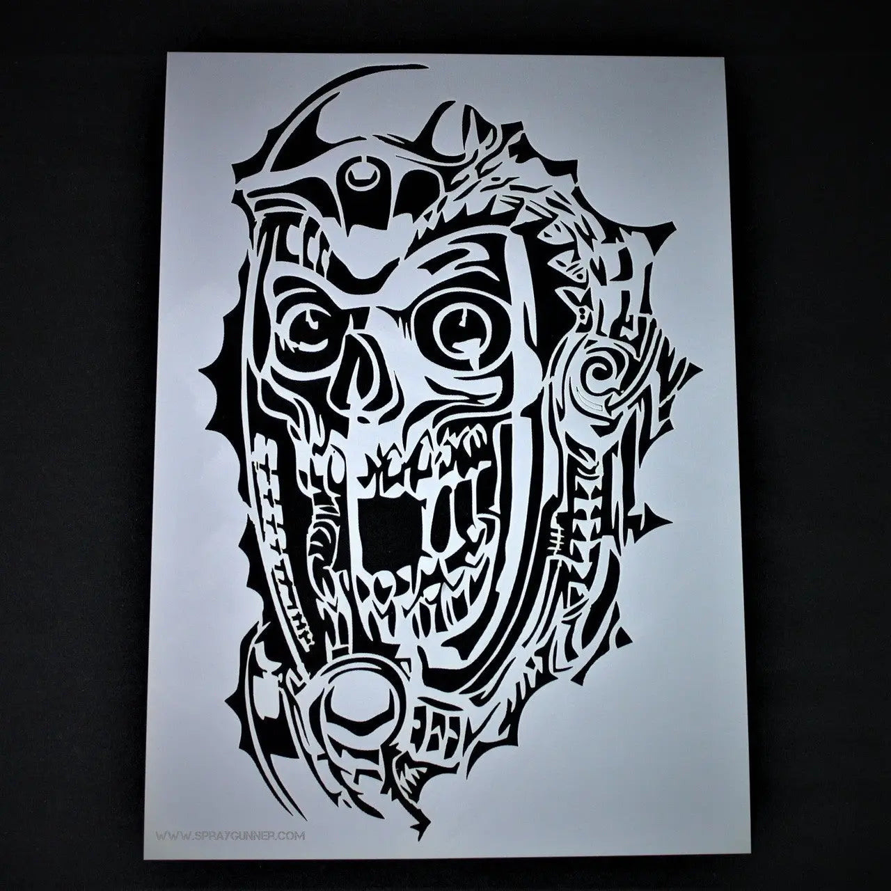 Air Shot Stencil: Skull 54 - SprayGunner