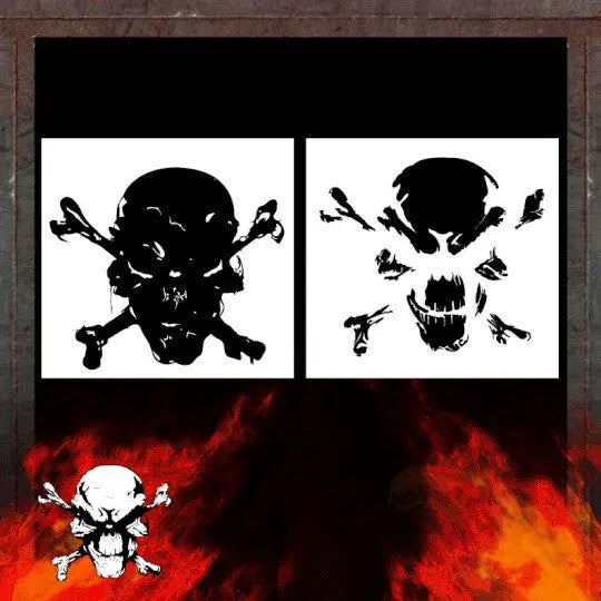 Air Shot Stencil: Skull 63 - SprayGunner