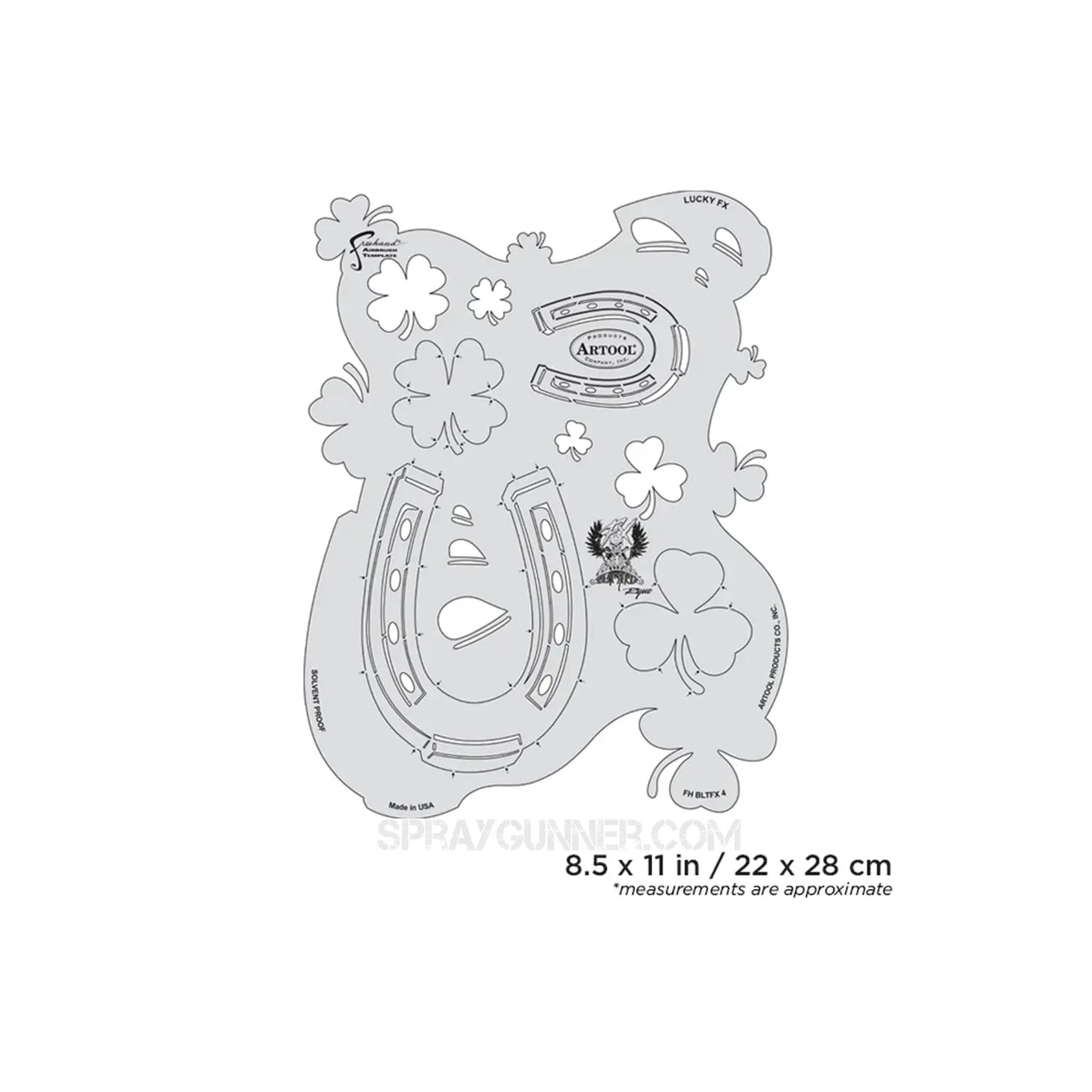 Artool Blasted FX Lucky FX Freehand Airbrush Template by Ryan "Ryno" Templeton Artool