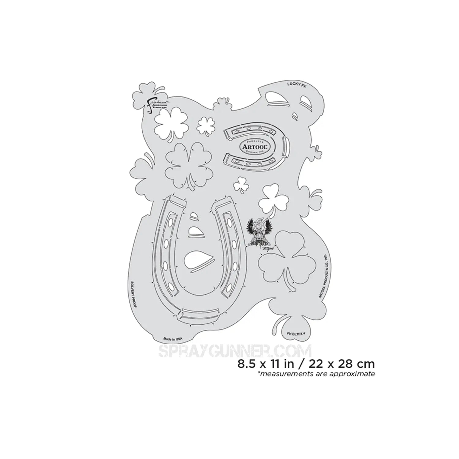 Artool Blasted FX Lucky FX Freehand Airbrush Template by Ryan "Ryno" Templeton Artool