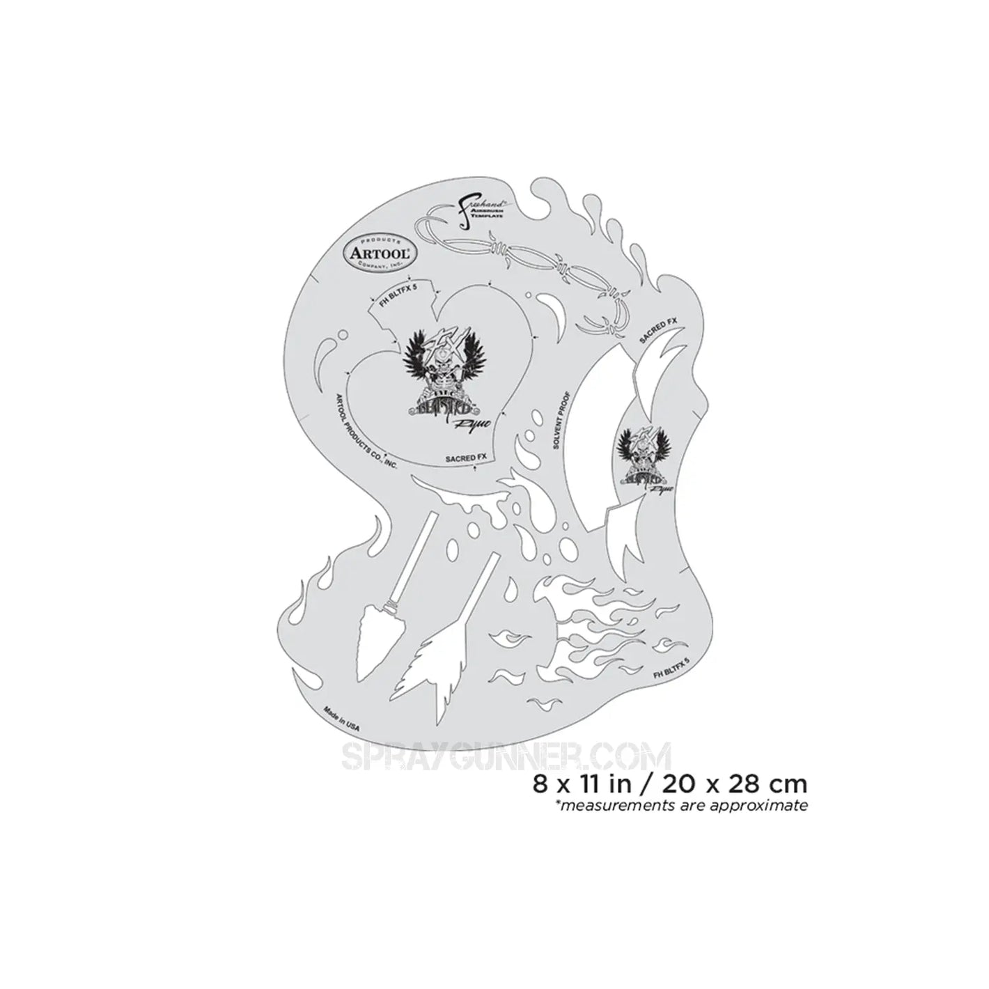 Artool Blasted FX Sacred FXFreehand Airbrush Template by Ryan "Ryno" Templeton Artool