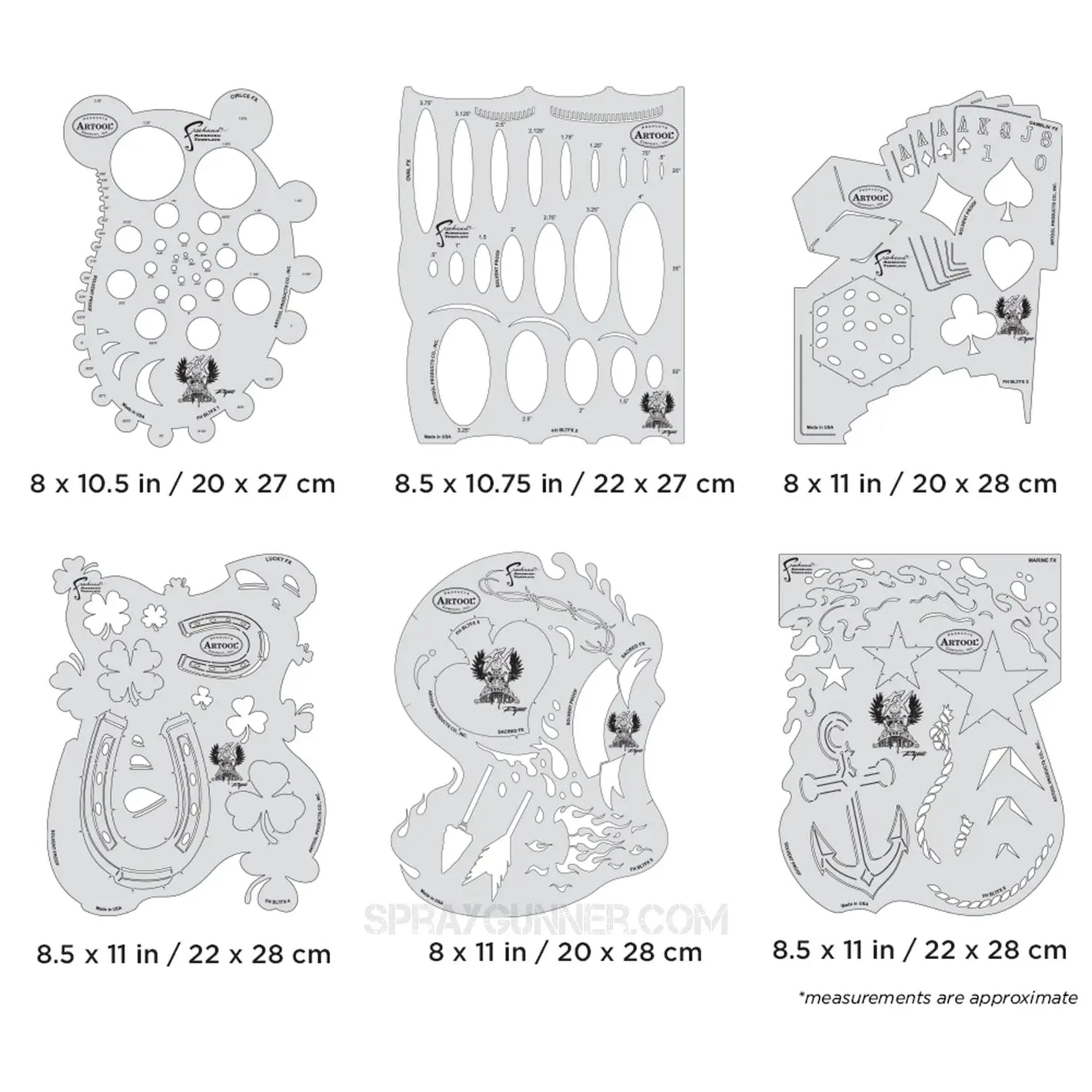 Artool Blasted FX Set Freehand Airbrush Template by Ryan "Ryno" Templeton Artool