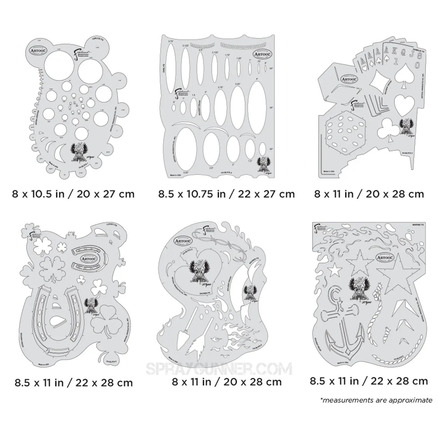 Artool Blasted FX Set Freehand Airbrush Template by Ryan "Ryno" Templeton Artool