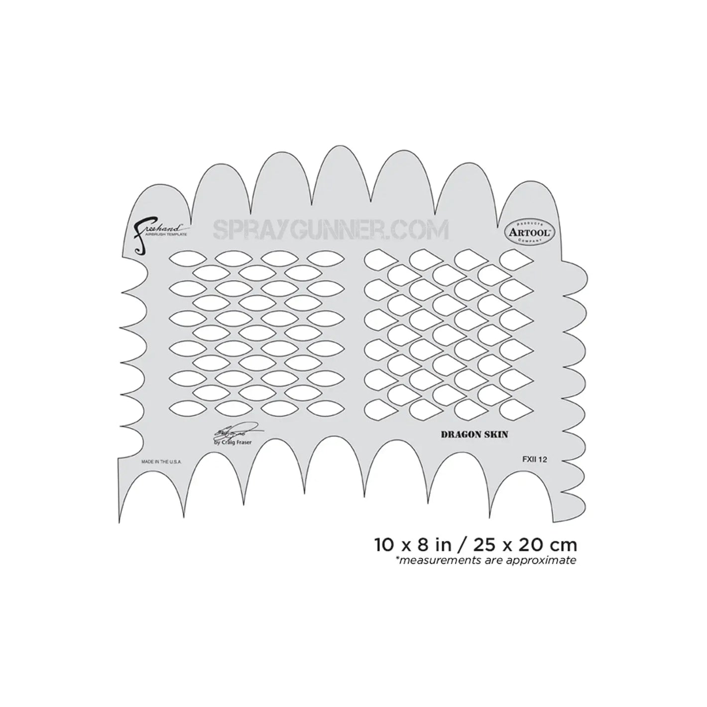 Artool FX II Dragon Skin Freehand Airbrush Template by Craig Fraser Artool