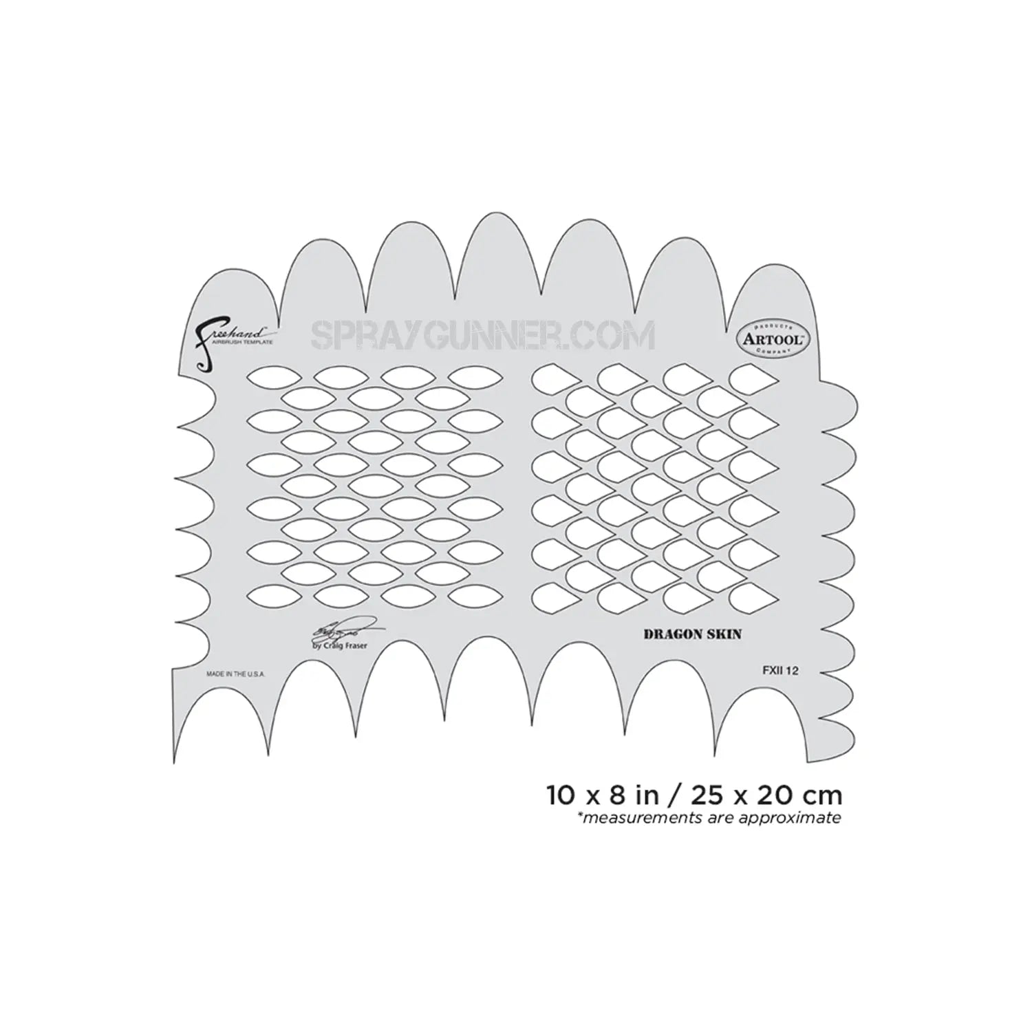 Artool FX II Dragon Skin Freehand Airbrush Template by Craig Fraser Artool