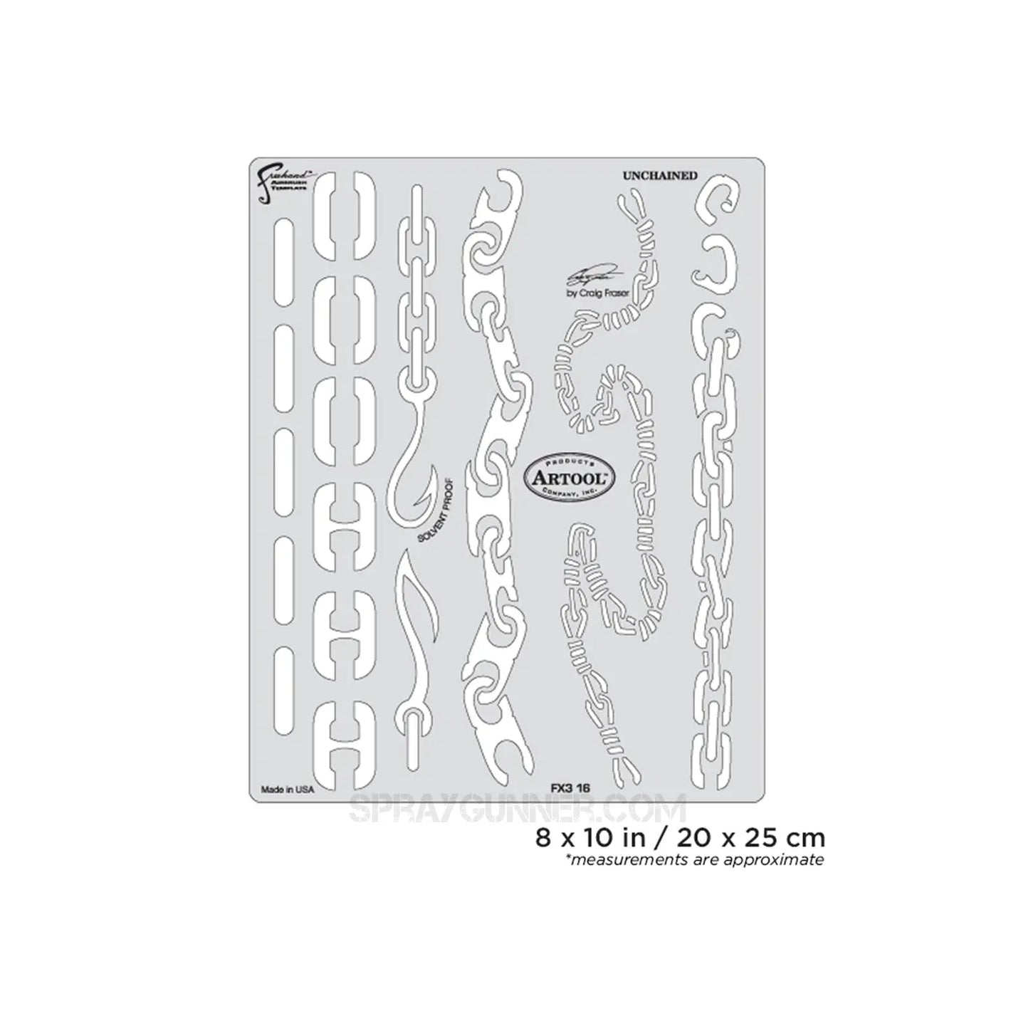 Artool FX3 Unchained Freehand Airbrush Template by Craig Fraser Artool