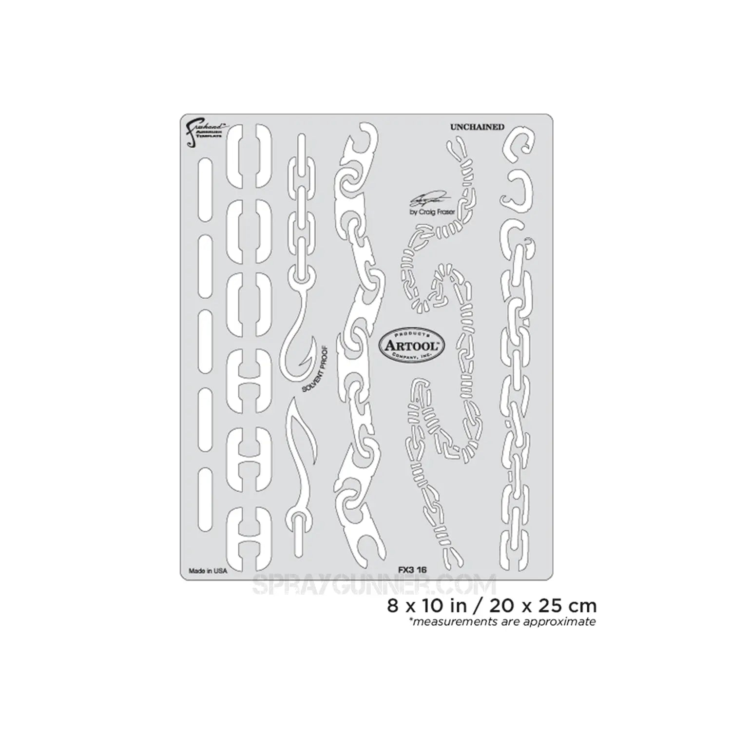 Artool FX3 Unchained Freehand Airbrush Template by Craig Fraser Artool