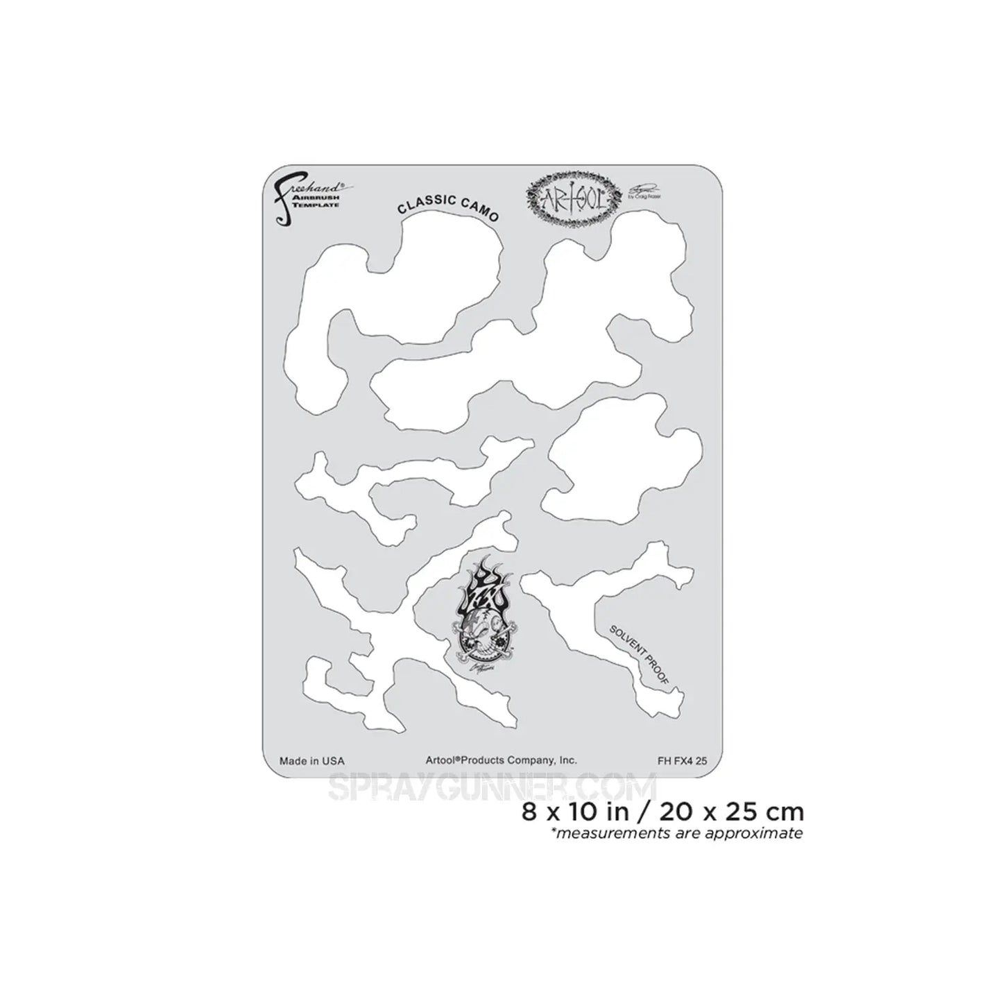 Artool FX4 Classic Camo Freehand Airbrush Template by Craig Fraser Artool