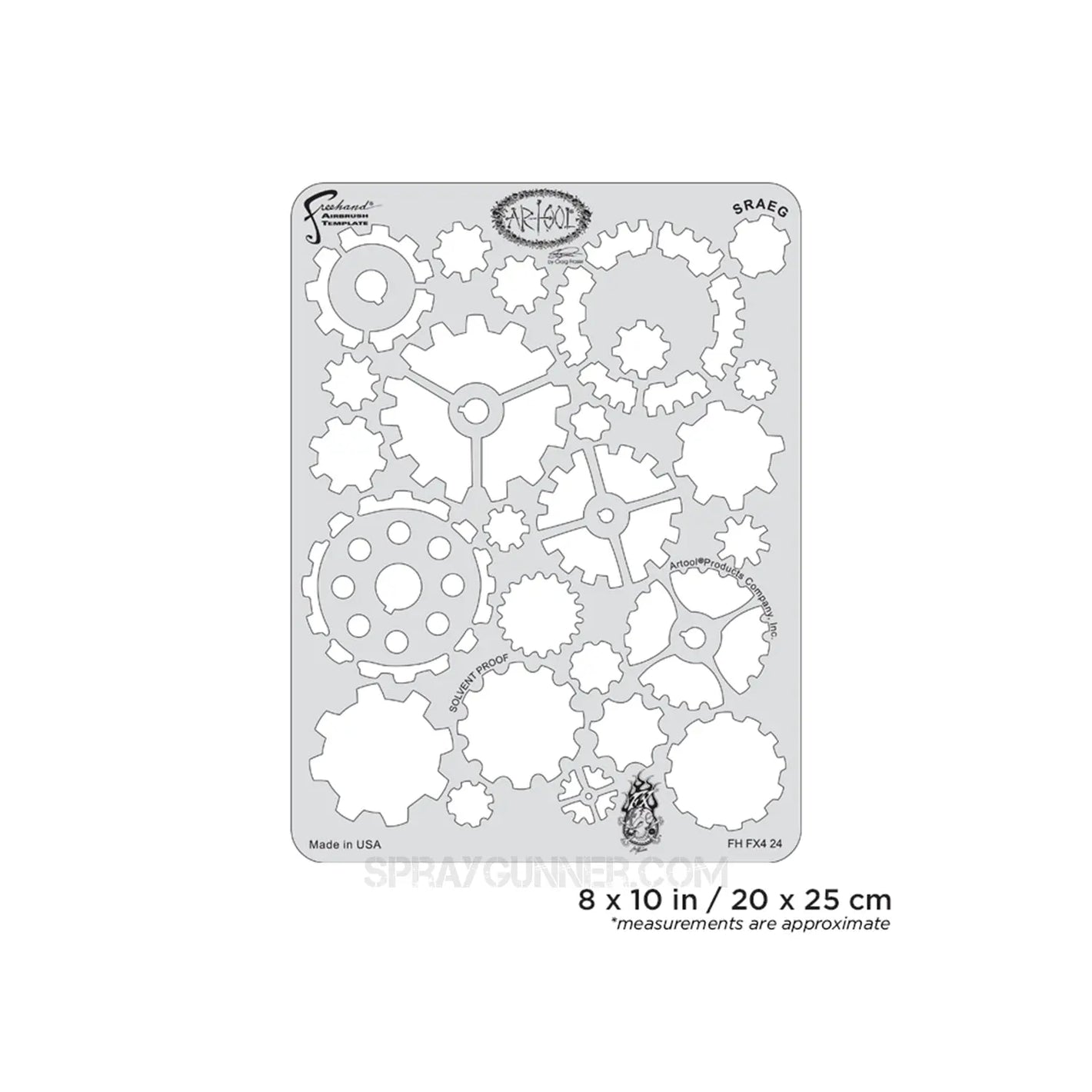 Artool FX4 Sraeg Freehand Airbrush Template by Craig Fraser Artool
