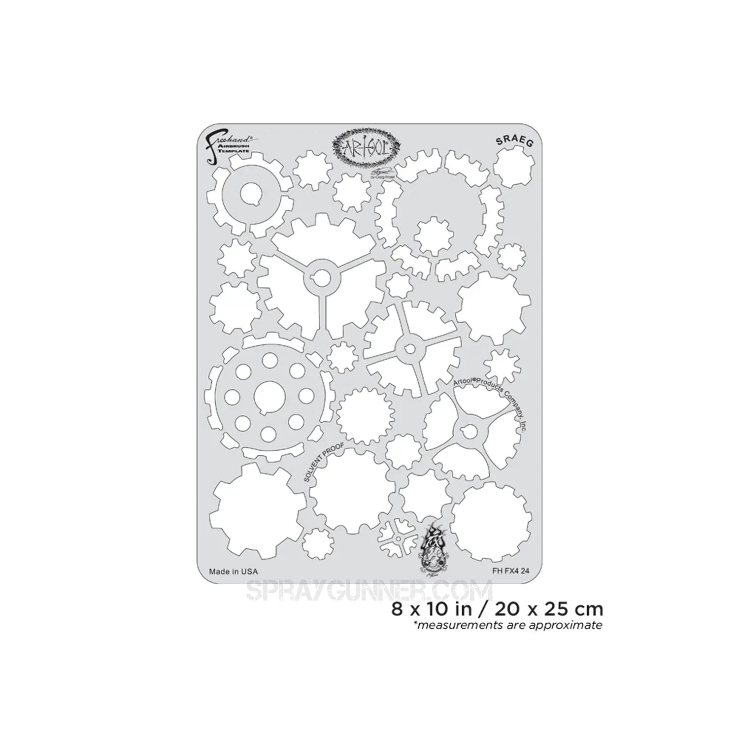 Artool FX4 Sraeg Freehand Airbrush Template by Craig Fraser Artool