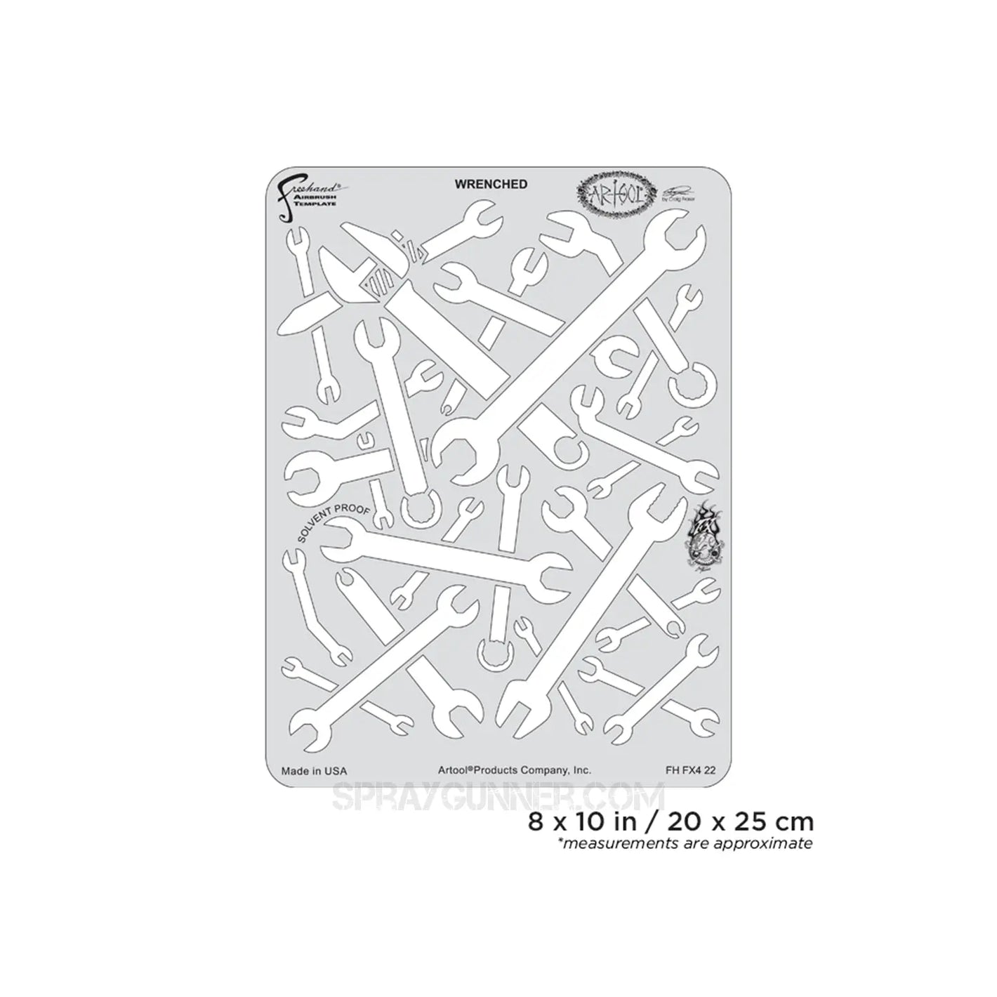 Artool FX4 Wrenched Freehand Airbrush Template by Craig Fraser Artool