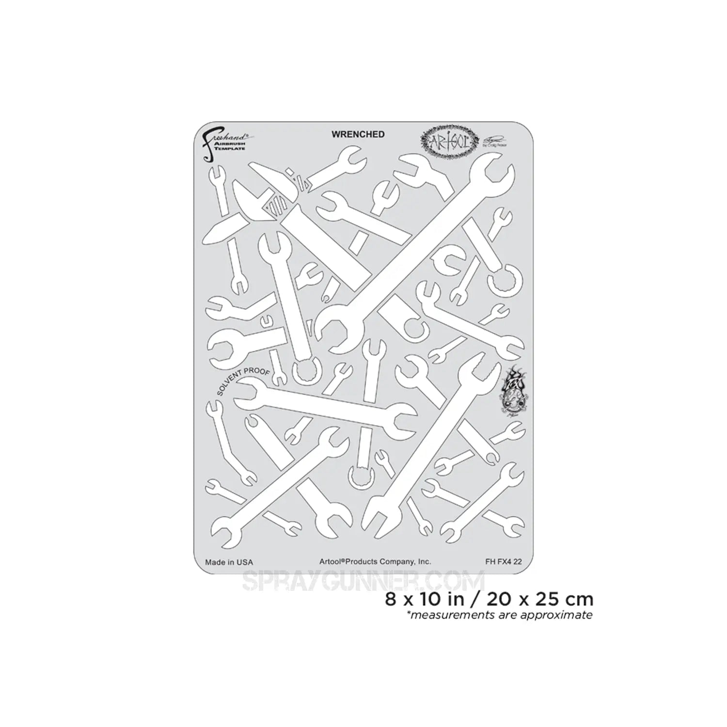 Artool FX4 Wrenched Freehand Airbrush Template by Craig Fraser Artool