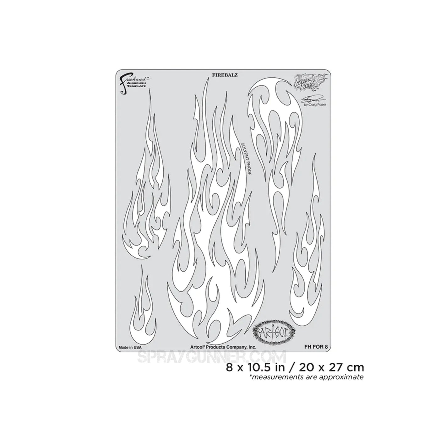 Artool Flame-o-rama 2 Firebalz Freehand Airbrush Template by Craig Fraser Artool