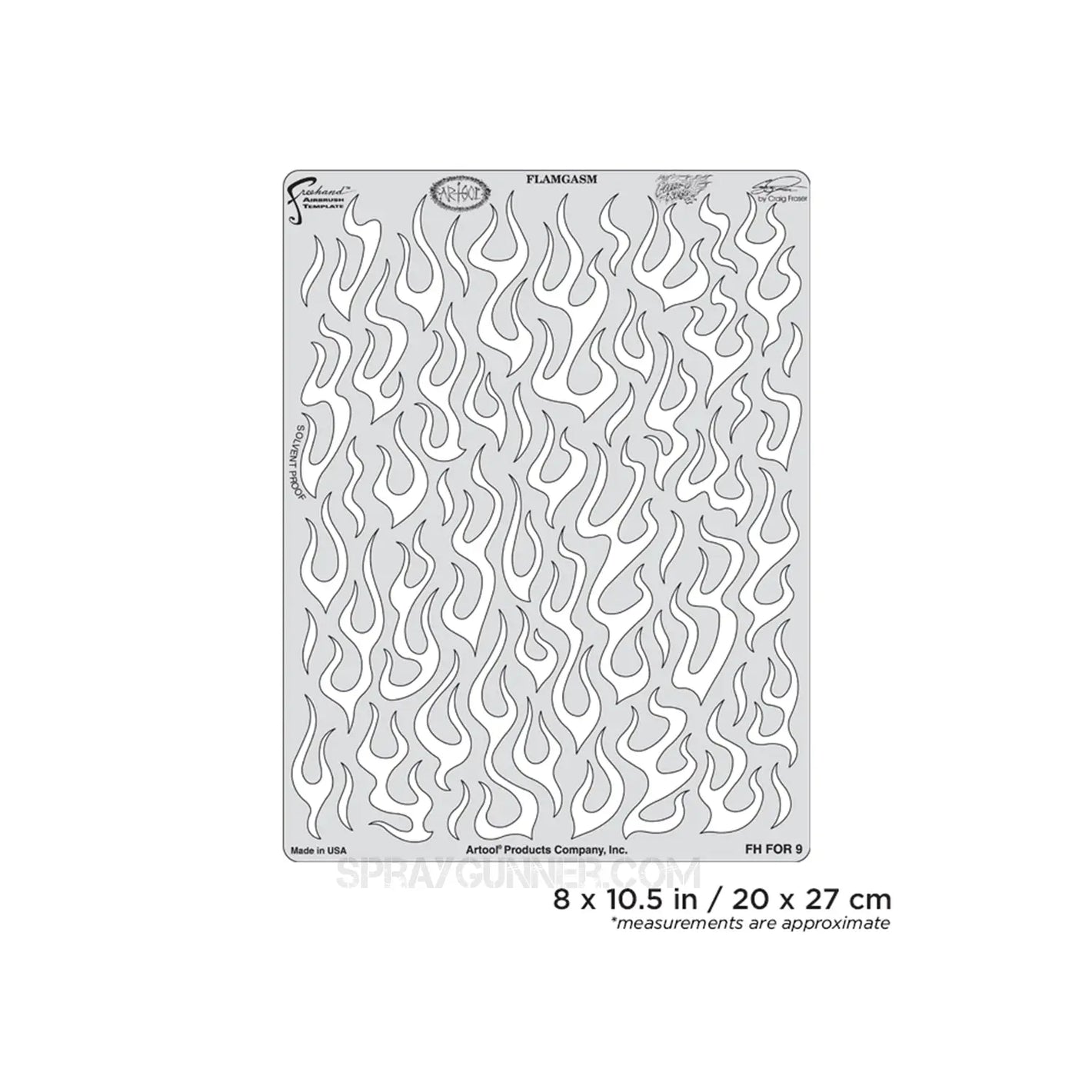 Artool Flame-o-rama 2 Flamgasm Freehand Airbrush Template by Craig Fraser Artool