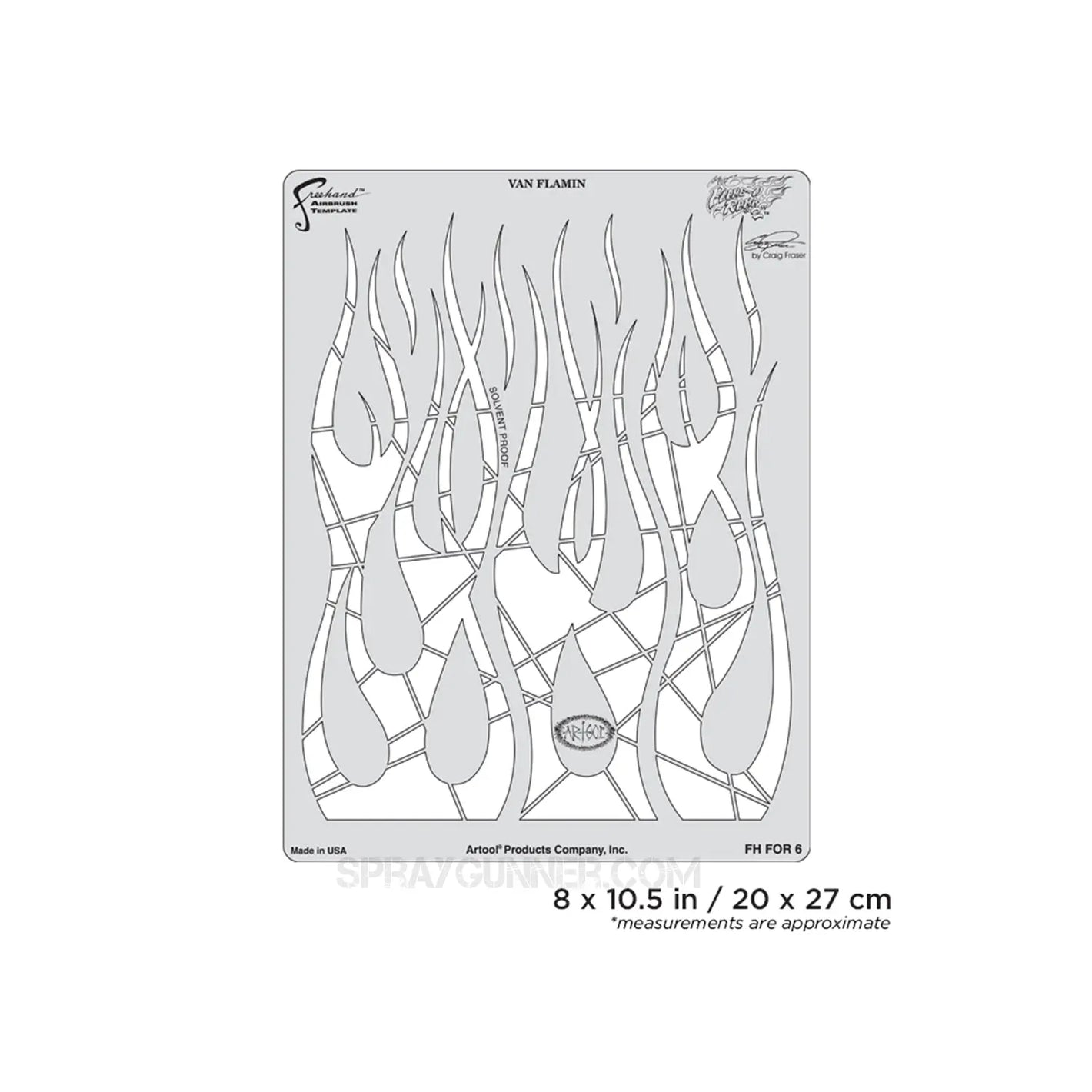 Artool Flame-o-rama 2 Van Flamin Freehand Airbrush Template by Craig Fraser Artool