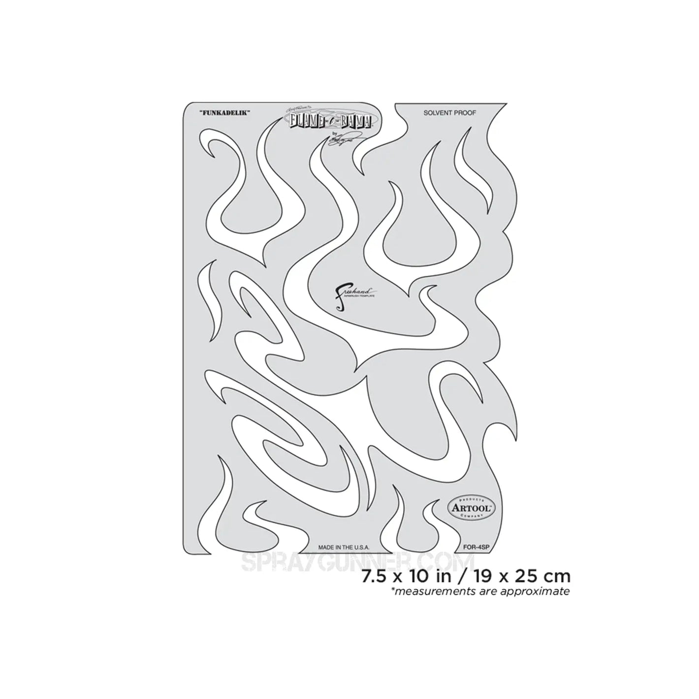 Artool Freehand Airbrush Templates Flame-o-rama Funkadelik by Craig Fraser Artool